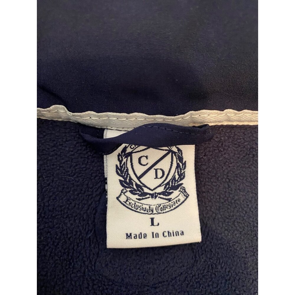 Michigan Blue Collegiate Jacket Campus Drive Full Zip Striped Collar Large - Picture 3 of 8